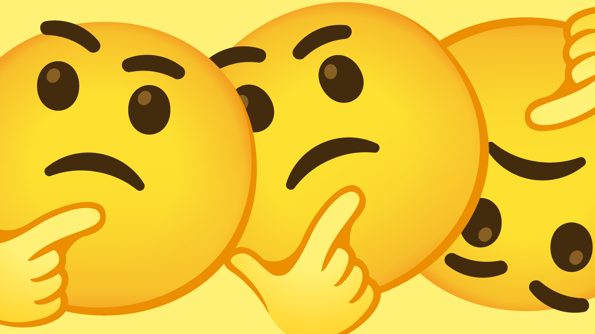 Google thinky face emojis