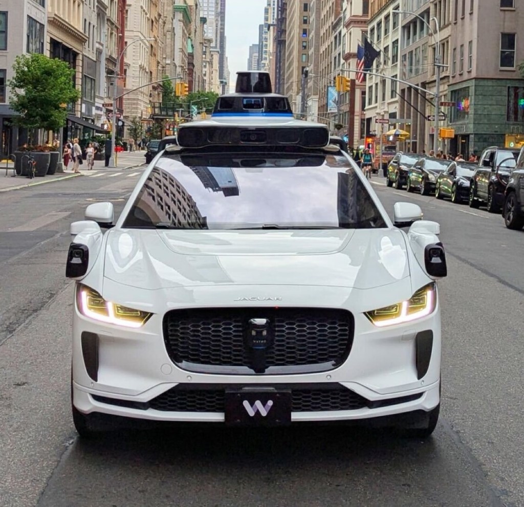 A Waymo robotaxi on a New York City street