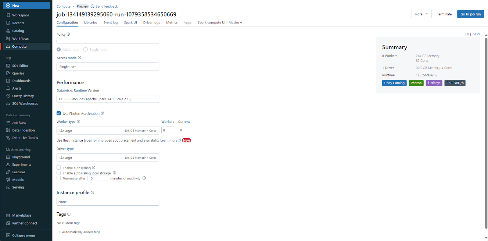 Databricks Job Compute