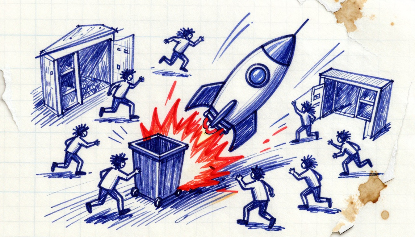 Conceptual representation of the xAI crisis and founding team exodus