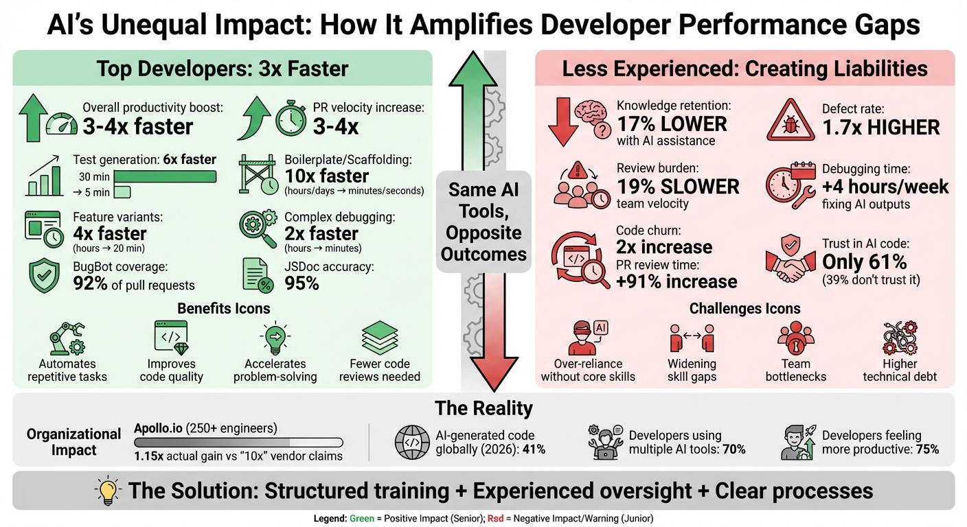 AI Impact on Developer Productivity: Senior vs Junior Developers Performance Metrics