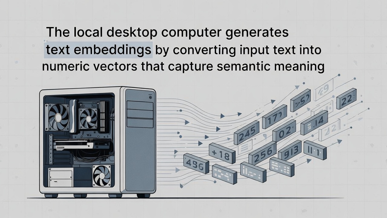 Screenshot showing LM Studio interface with text embedding configuration panel