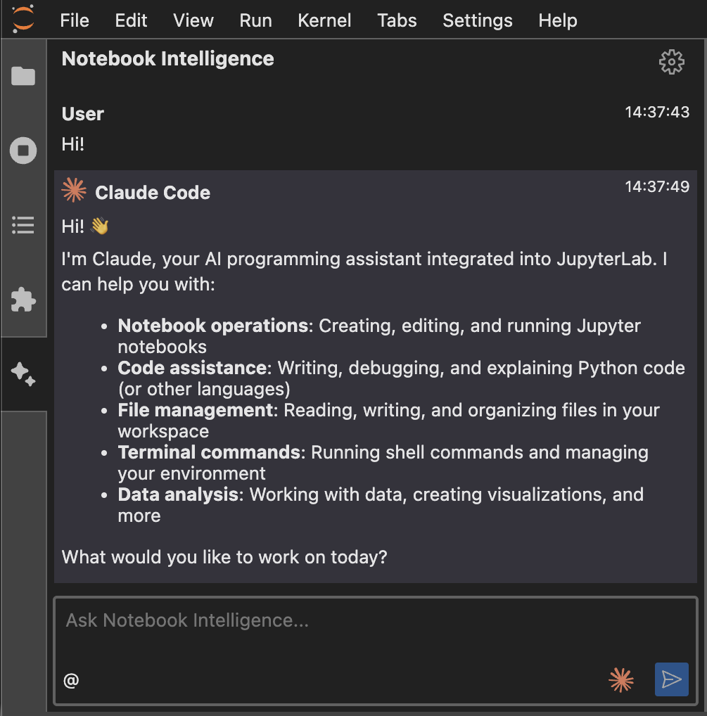Claude mode interface showing autonomous agent interaction
