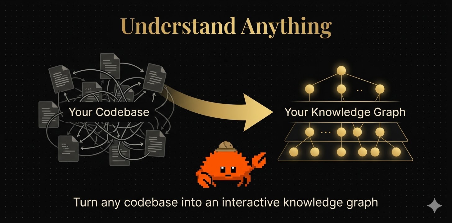 Knowledge graph visualization showing understanding anything capability