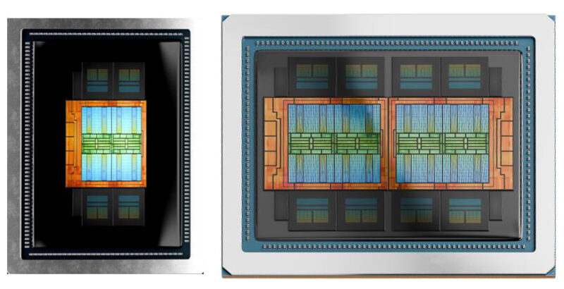 MI350 Chips Side By Side. Left: MI350P. Right: MI350X