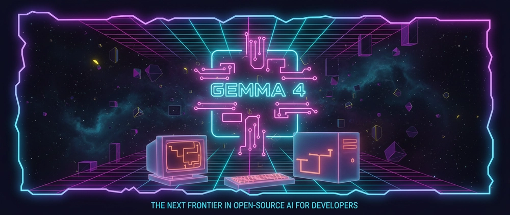 Illustration of Gemma 4 AI model running on a Jetson board, representing offline edge AI robotics