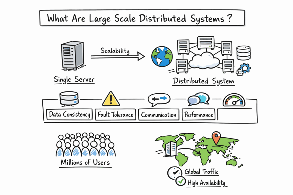 What are large-scale distributed systems and their challenges