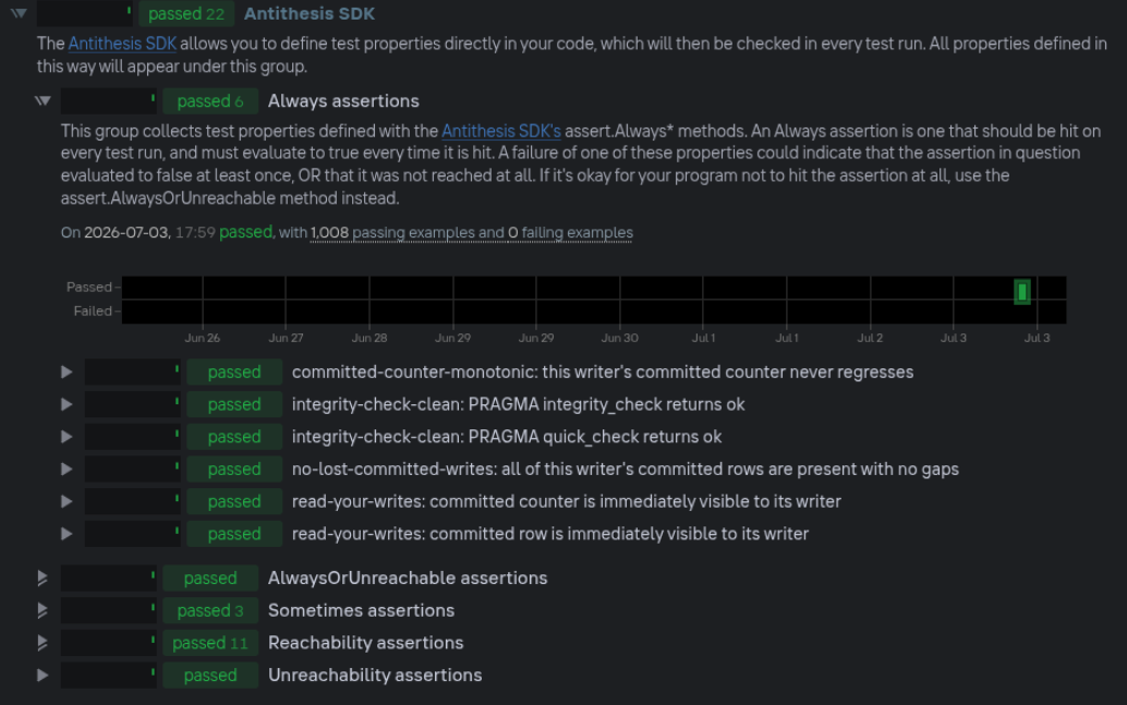 Screenshot of the SQLite 3.51.3 triage report showing a clean run