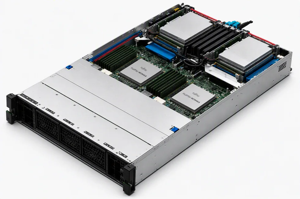 Fujitsu's announcement of the made-in-Japan next-generation CPU, FUJITSU-MONAKA, highlighting its focus on sovereign AI infrastructure.